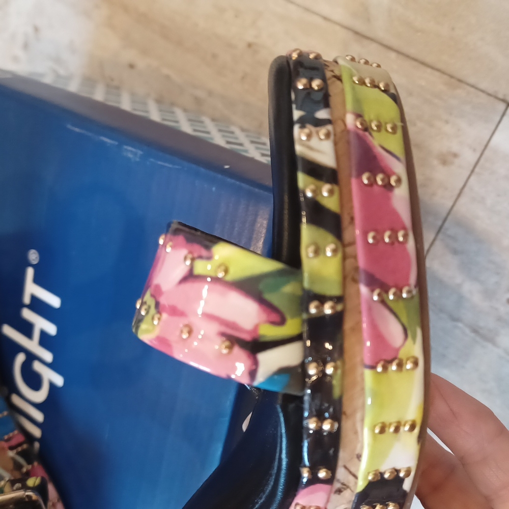 Limelight Rafaella Black Multi-Colored Wedges - Picture 5 of 11